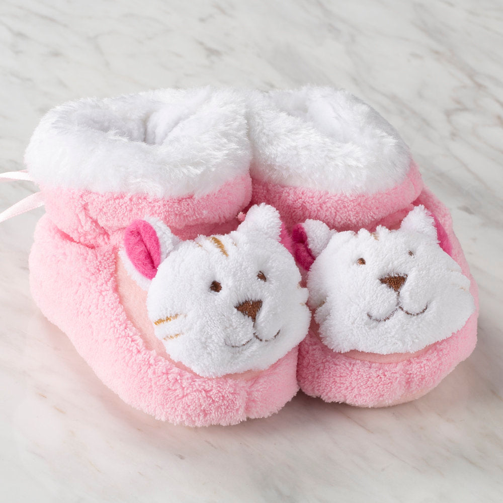 Serfino Büyük Bebek Patiği / Ev Ayakkabısı Açık Pembe Kedi